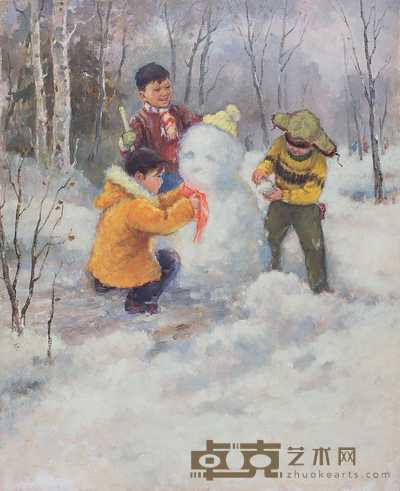 李新 1984年作 春雪 98.5×80cm